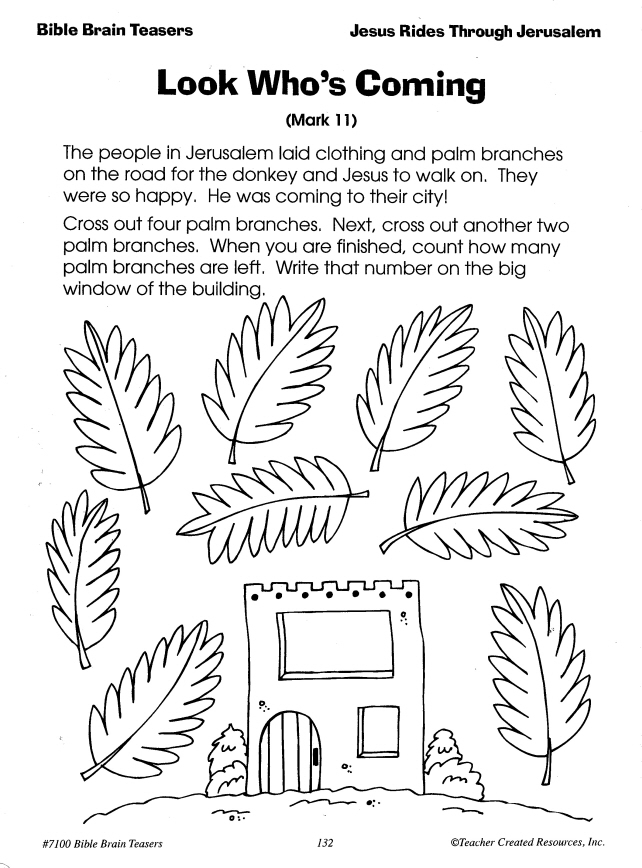 palm sunday coloring pages religious children - photo #16
