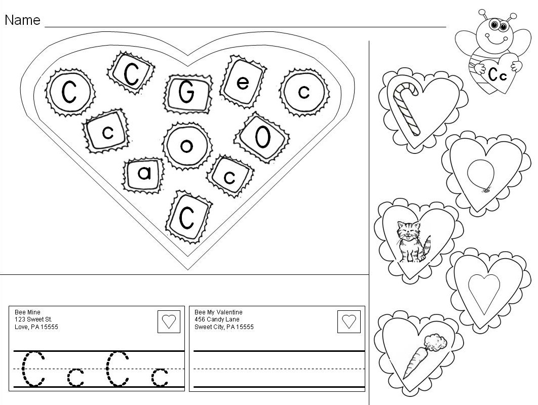 valentine abc coloring pages - photo #38